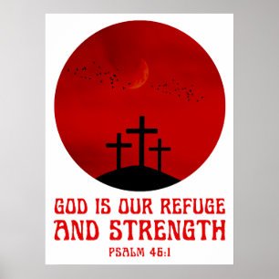 Affiche Dieu est notre refuge et notre force
