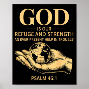 Affiche Dieu est notre refuge et notre force – Psaume 46_1