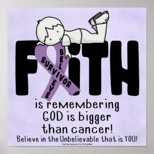 Affiche Dieu est plus grand que le cancer