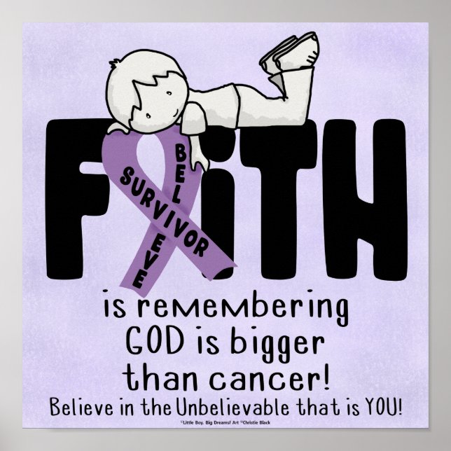 Affiche Dieu est plus grand que le cancer (Devant)