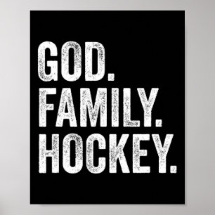 Affiche Dieu Famille Hockey 