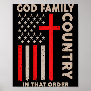 Affiche Dieu Famille Pays Dans Cet Ordre Chrétien Patriote