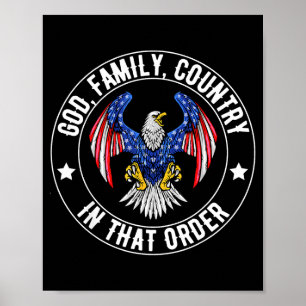 Affiche Dieu Famille Pays Dans Cet Ordre Chrétien Patriote