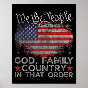 Affiche Dieu Famille Pays Dans Cet Ordre Chrétien Patriote