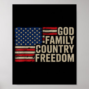 Affiche Dieu Famille Pays Liberté Patriotique Chrétien Eta