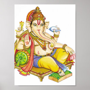 Affiche Dieu Ganesha, Seigneur Ganesh