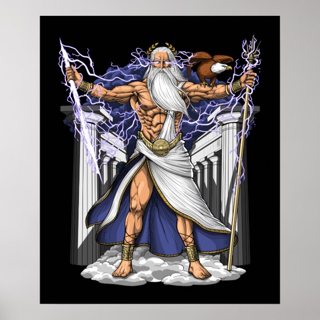 Affiche Dieu grec Zeus (Devant)