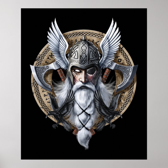 Affiche Dieu guerrier Norse Odin (Devant)