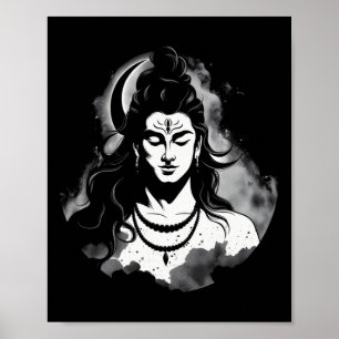 Affiche Dieu hindou Shiva Hindouisme Spirituel Méditation