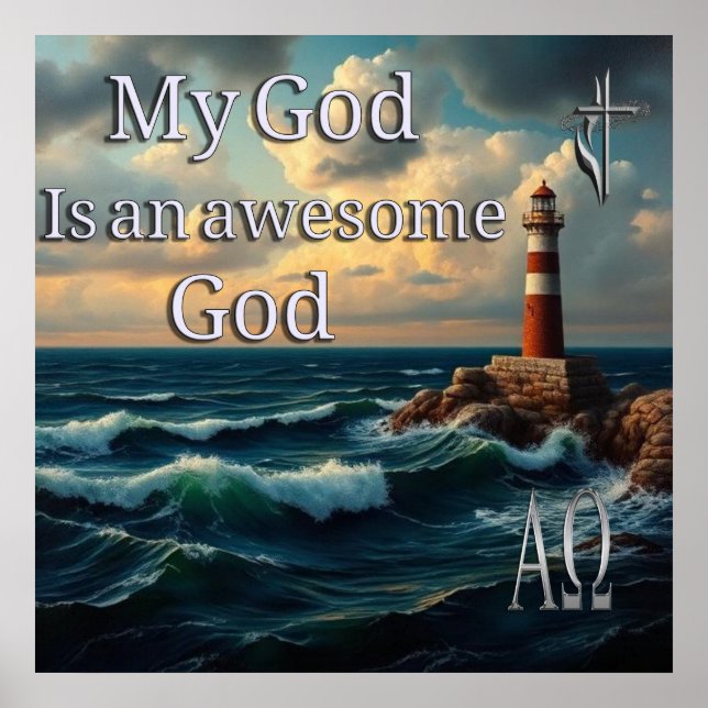Affiche Dieu incroyable chrétien (Devant)