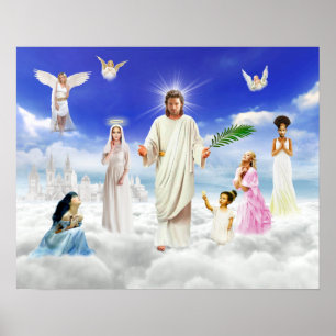 Affiche Dieu Jésus Bible Angel Chrétienté religion