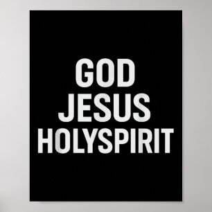 Affiche Dieu Jésus Saint Esprit Foi Chrétienne Église Croy
