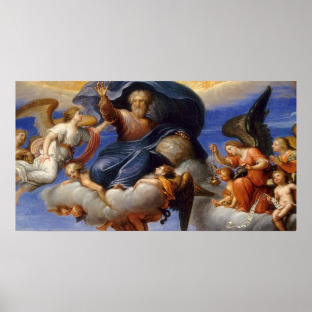 Affiche Dieu le Père - Cercle de Pierre Mignard Art (Devant)