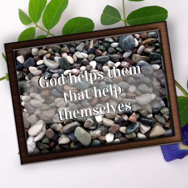 Affiche Dieu les aide qui aident à l'affiche de motivation (Créateur téléchargé)