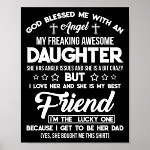 Affiche Dieu M'A Béni Avec Une Fille Fou De L'Ange