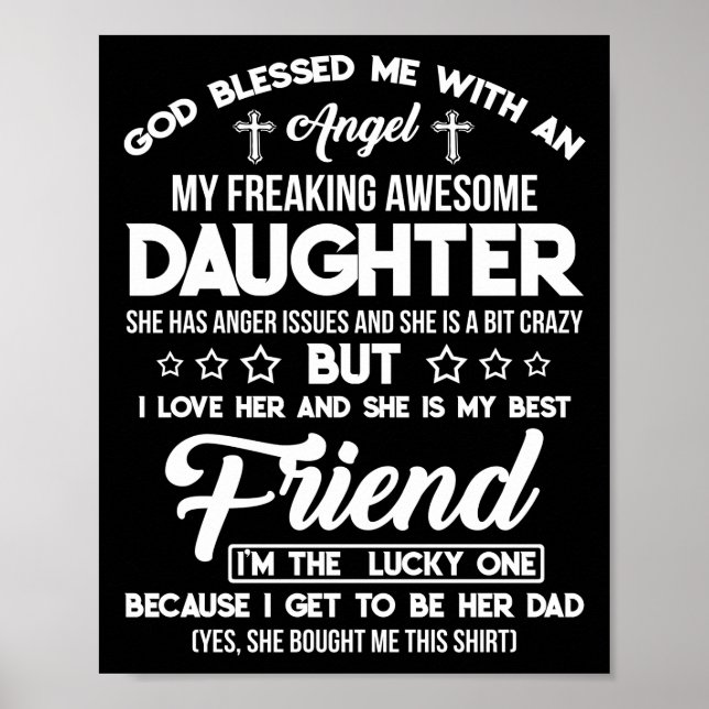Affiche Dieu M'A Béni Avec Une Fille Fou De L'Ange (Devant)