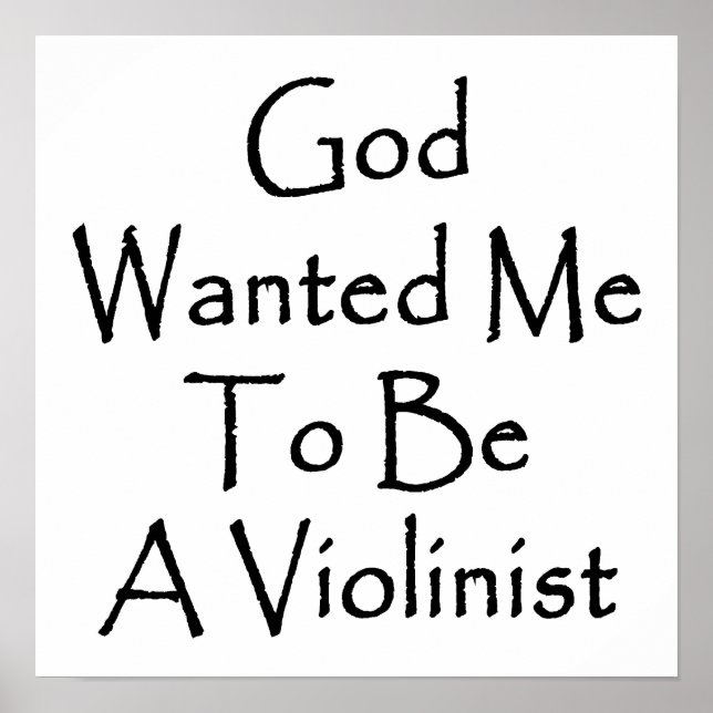 Affiche Dieu M'A Recherché D'Être Violoniste (Devant)