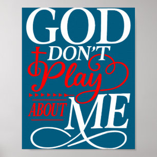 Affiche Dieu ne plaisante pas foi chrétienne religieuse