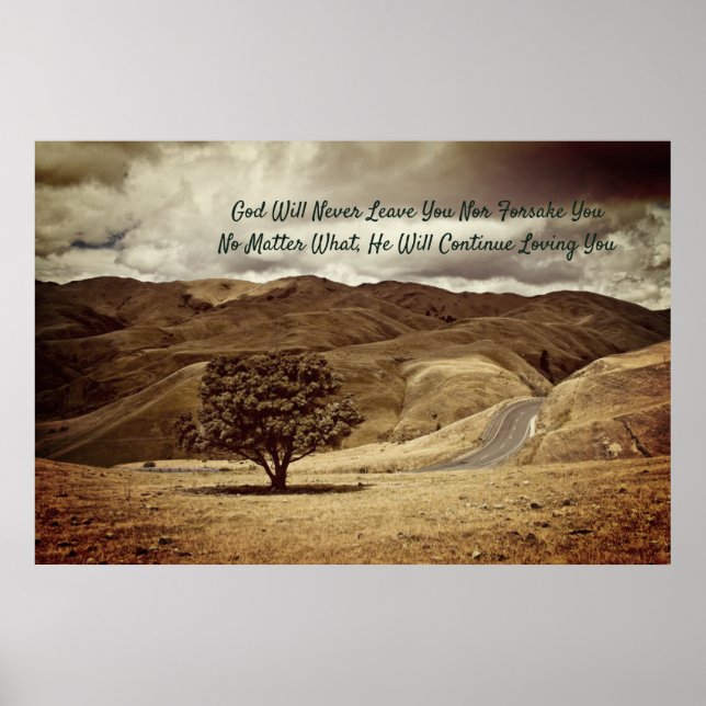 Affiche "Dieu Ne Vous Quittera Jamais, Ni Ne Vous Fera Fau (Devant)