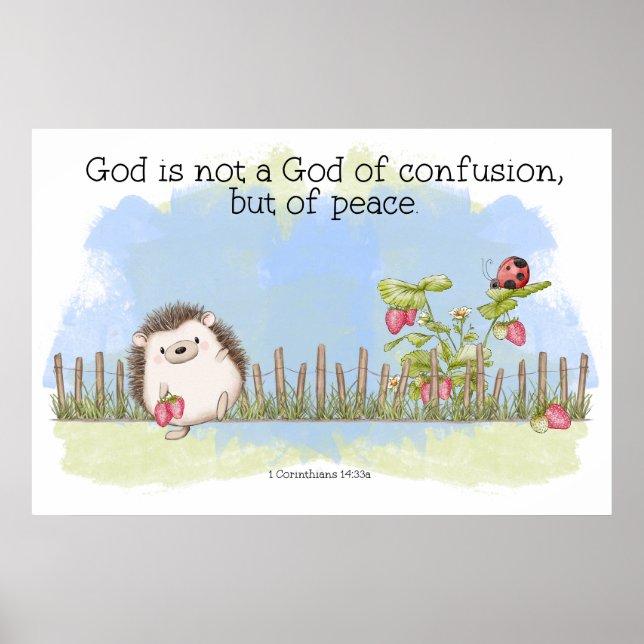 Affiche Dieu n'est pas un Dieu de confusion mais de paix (Devant)