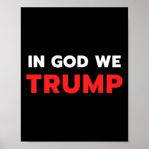 Affiche Dieu Nous Trump Trump Pro Président Donald Trump S