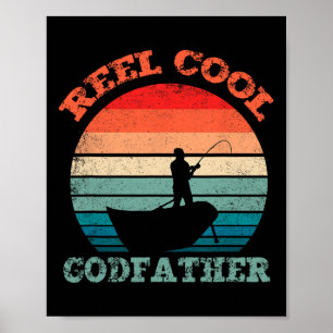Affiche Dieu père de pêche vraiment cool drôle vintage rét