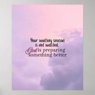 Affiche Dieu prépare.... Typographie chrétienne