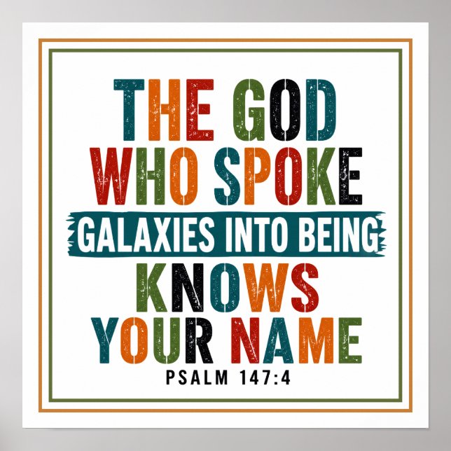Affiche Dieu qui a parlé des galaxies dans l'existence con (Devant)