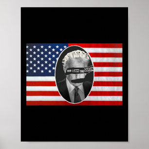 Affiche Dieu sauve la reine anti-Trump