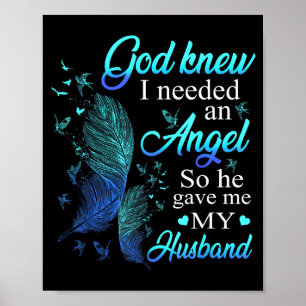 Affiche Dieu savait que j'avais besoin d'un ange alors il