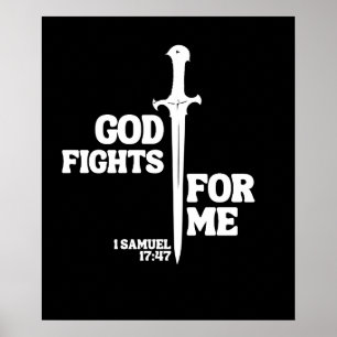 Affiche Dieu se bat pour moi - 1 Samuel 17:47