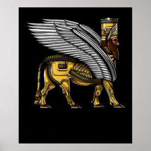 Affiche Dieu sumérien antique étranger de gardien