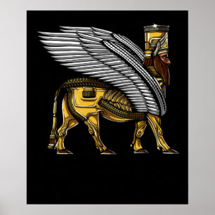 Affiche Dieu sumérien antique étranger de gardien
