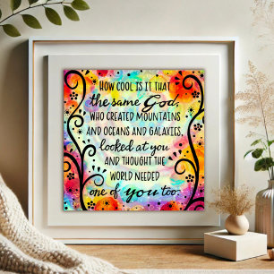 Affiche Dieu unique et inspirateur Besoin de l'un de vous