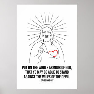 Affiche Dieu Vous Bénisse Et Vous Sauve. Mets Sur L'Armure