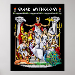 Affiche Dieux mythologiques grecs
