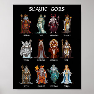 Affiche Dieux slaves Païens slaves Mythologie ancienne Ukr