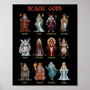 Affiche Dieux slaves Païens slaves Mythologie ancienne Ukr