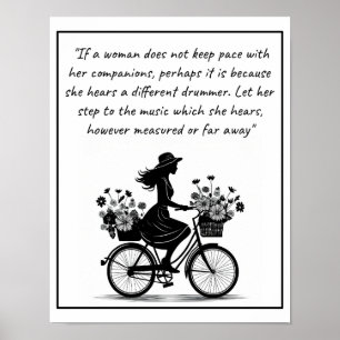 Affiche Différent batteur — citation de femme