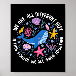 Affiche Different But In This School Swim Together