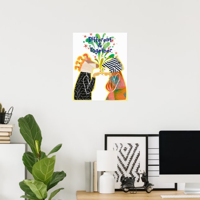 Affiche Différent & Ensemble --Affiche du Mois de la Fiert (Bureau à domicile)