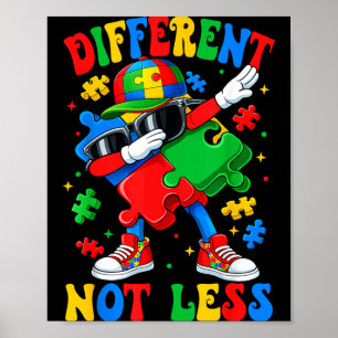 Affiche Différent Pas Moins Puzzle Dabbing de sensibilisat