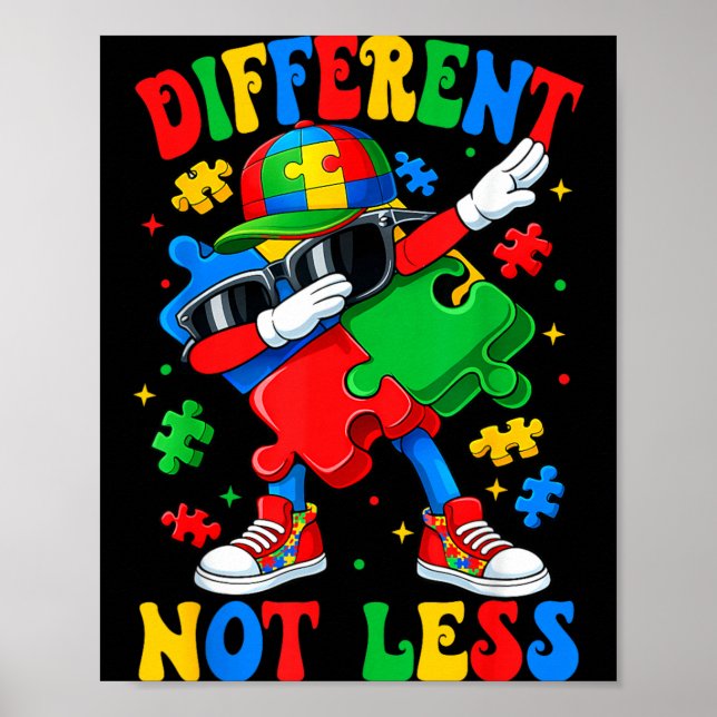 Affiche Différent Pas Moins Puzzle Dabbing de sensibilisat (Devant)