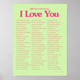 Affiche Different Ways to Say I Love You
