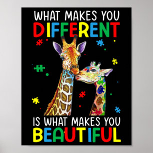 Affiche Différente Belle Pièce de Puzzle de Sensibilisatio