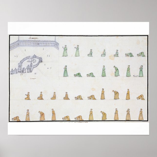 Affiche Différentes positions du Corps pendant la prière d (Devant)