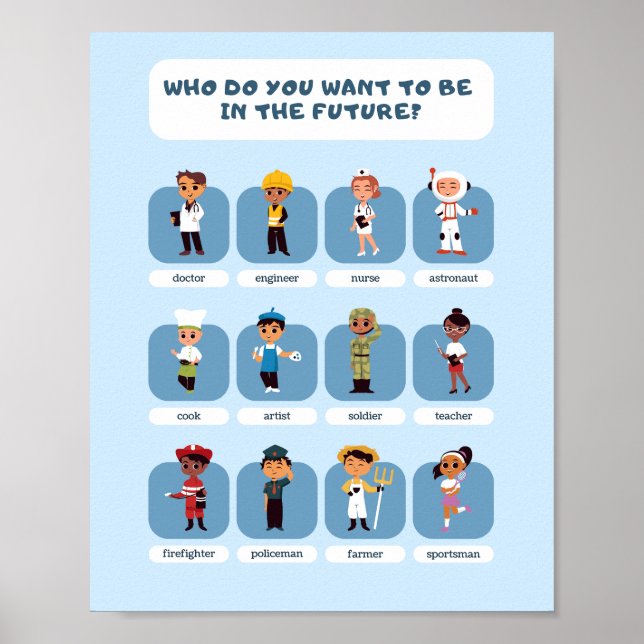 Affiche Différents emplois Enseignement scolaire (Devant)