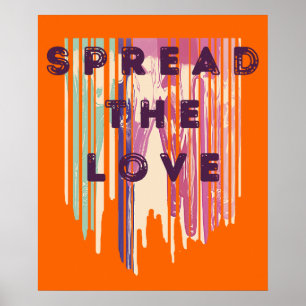 Affiche Diffuser L'Amour Fondu Couleurs Citations Positive