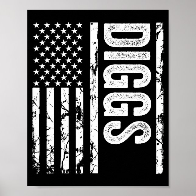 Affiche Diggs Nom de Famille Drôle Nom de Famille Équipe D (Devant)