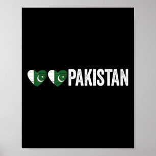 Affiche Dil Pakistan Azadi Mubarak Cœur Drapeau Jour Fier